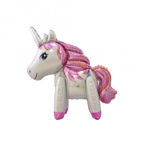 102см Фигурные шары из фольги 09 1 шт. Единорог большой 3D 104см Х Патибум