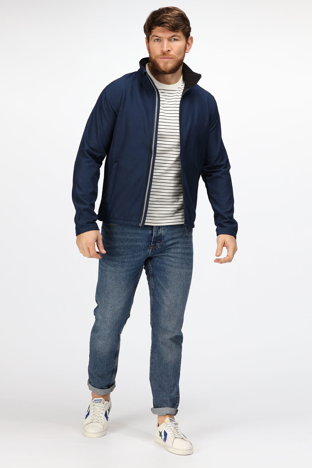 5042030 Куртка РЕГАТТА ПРОФЕШИОНАЛ ЛАЙМСТОУН софтшел сине-черная  Демисезонная одежда размер L (50-52) Спецодежда  - Вид №2