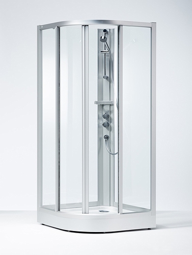 626331 IFO Душевая кабина круглая из кварца SKR NK, Pillar std SP N алюминий Solid