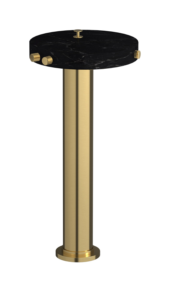 Напольный смесиель для ванны с встроенным душем. WE ARE IB mr399os_2 Brushed Gold Marmo