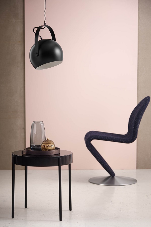 150465011 Лампа потолочная ball с подвесом, D40 см, черная матовая Frandsen  - Вид №1