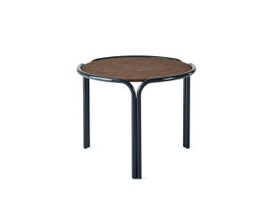 Высокий журнальный столик из ткани и металла