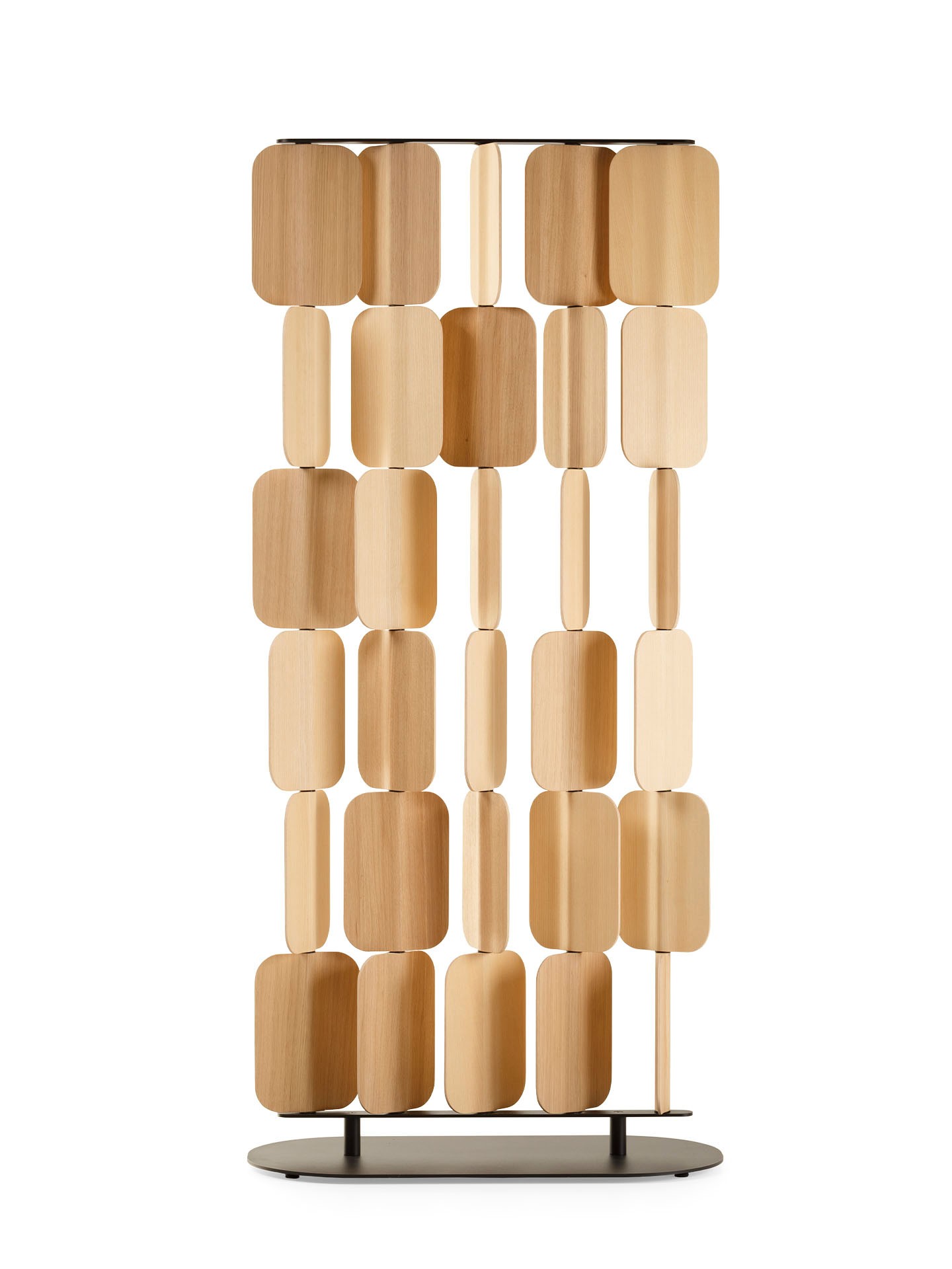 PA 0818 Self standing acoustic divider h182cm with wooden panels True Design Patch