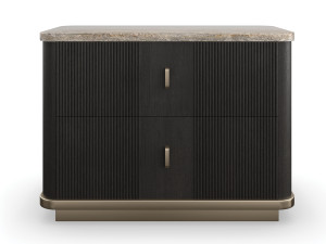 Прямоугольная тумбочка из травертина с ящиками