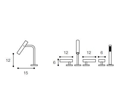 Набор для ванны из нержавеющей стали Falper цилиндр ARCH-00128045 - Вид №5