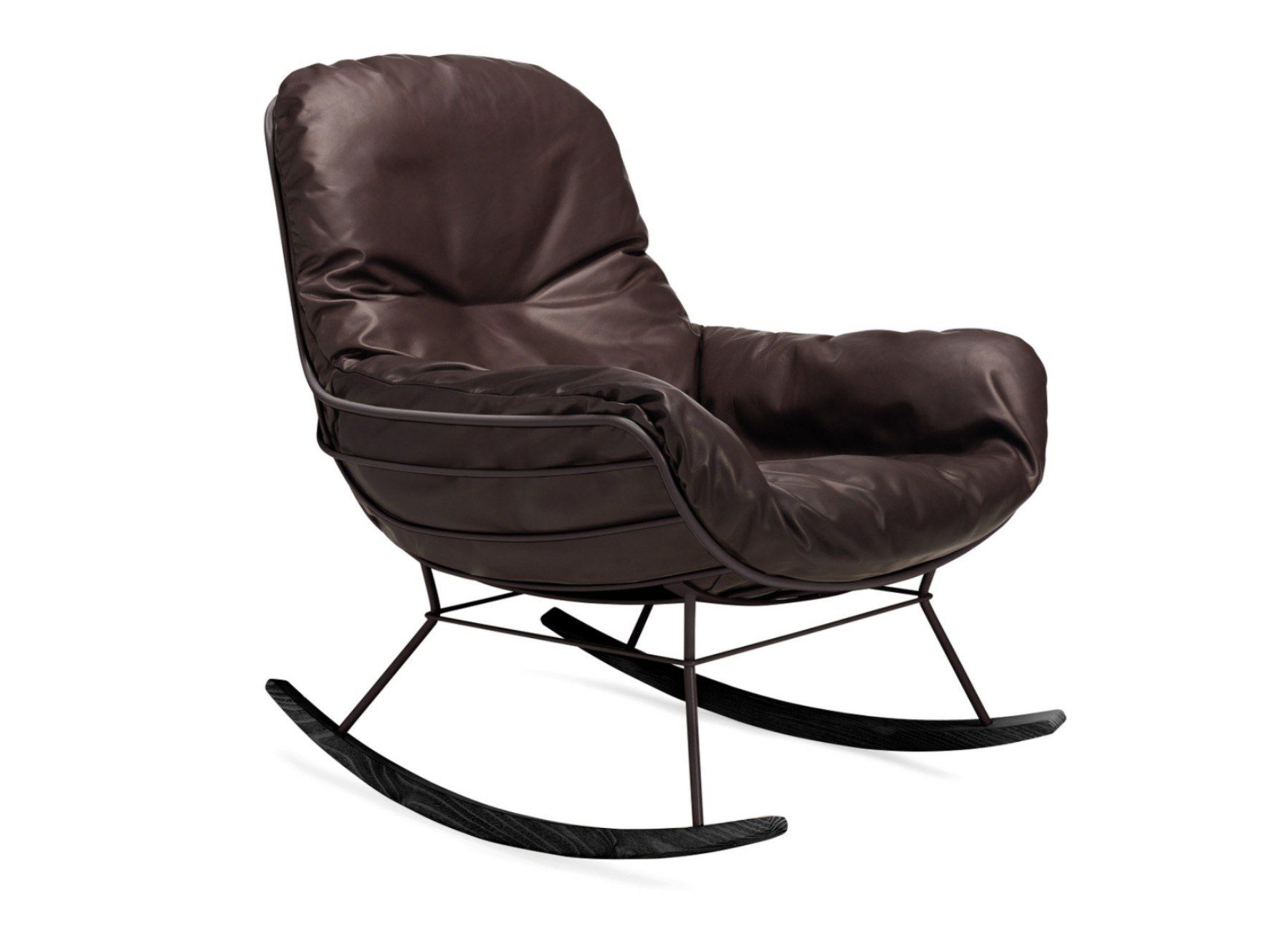 Кожаное кресло-качалка с подлокотниками Freifrau Leyasol ARCH-00034266