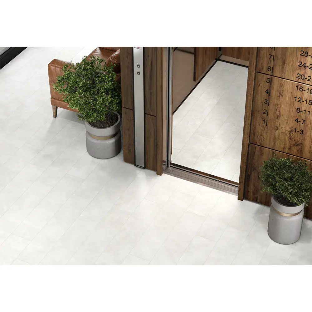 Глазурованный керамогранит Alma Ceramica Panteon 07 20x90 см 1.62 м² матовый цвет белый 89456750 STLM-2009710