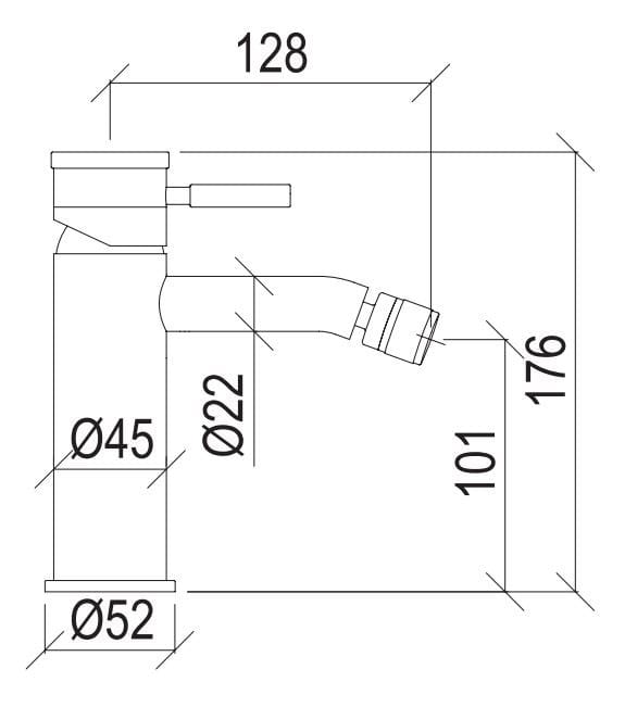 Однорычажный смеситель для раковины из нержавеющей стали с аэратором Tubico Волга ARCH-00115437 - Вид №21