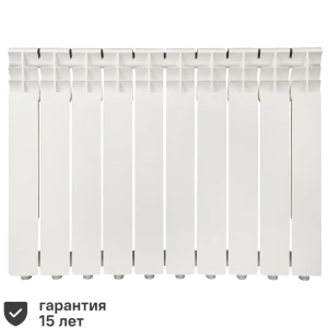 Радиатор Monlan Aluminium 500/80 алюминий 10 секций боковое подключение цвет белый