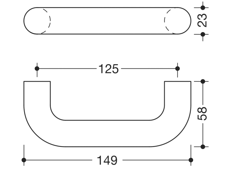 111.23BG Мебельная ручка ø 23 мм HEWI USA Produkte  - Вид №16