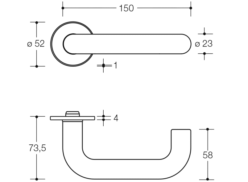 111PBIX06230 набор дверных ручек HEWI Edition matt  - Вид №1