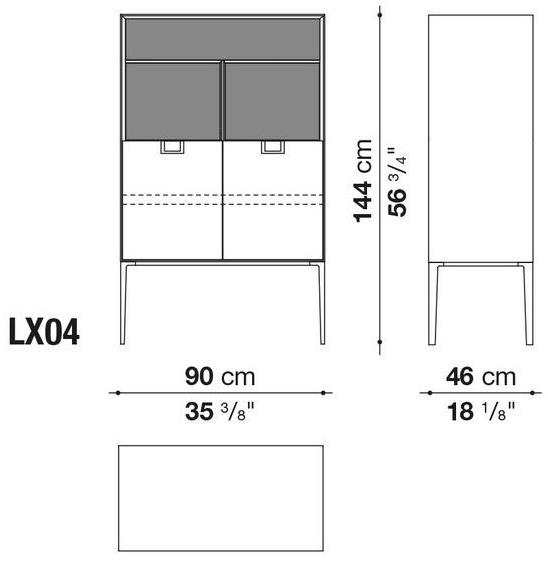 Maxalto Буфет из лакированной древесины с распашными дверцами Alcor sun-id-1351452 - Вид №9