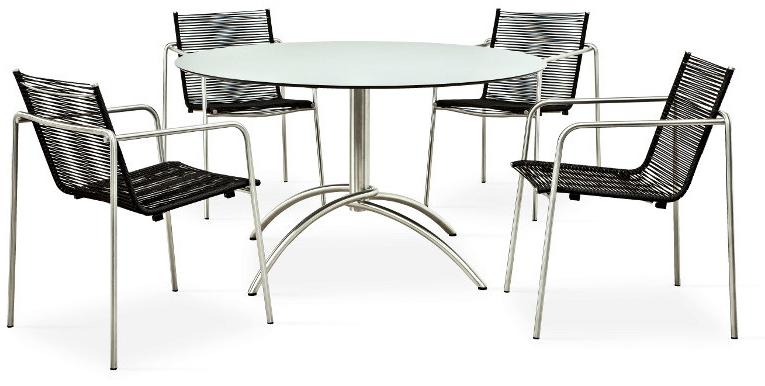 FISCHER MÖBEL Штабелируемый веревочный садовый стул с подлокотниками Taku sun-id-1482426 - Вид №5