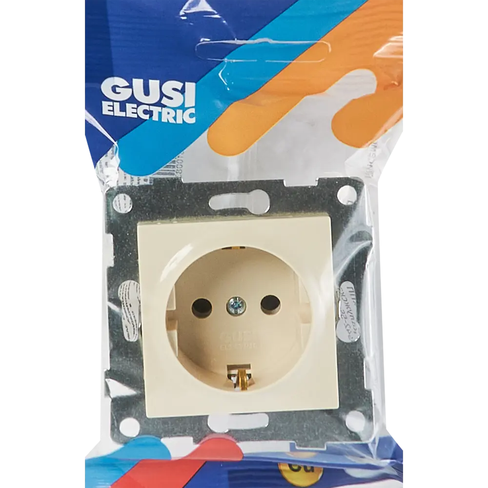 Розетка влагозащищенная GUSI Electric Ugra с крышкой, бежевая 88579703 STLM-1107340 - Вид №4