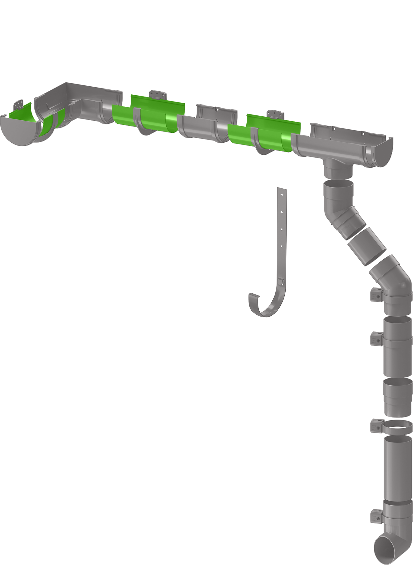 81930162 Желоб водосточный Dacha 120 мм 3 м белый STLM-0014111 DÖCKE  - Вид №2