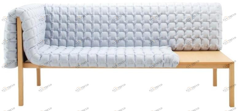 Ligne Roset Скамья со спинкой, обитая тканью Ruché 14130305-14130355