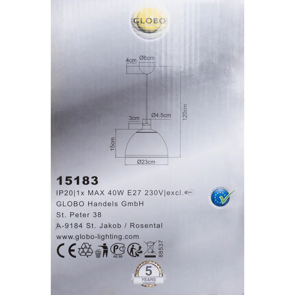 Светильник Globo 1xE27x40 Вт, 23 см, цвет зелёный 18737764 STLM-2084047  - Вид №8