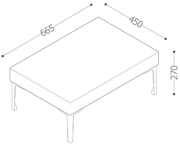 VAGHI Низкий прямоугольный журнальный столик из ламината Quadro Tr1/tr2 - Вид №5