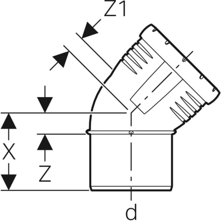 393.420.14.1 Отвод Geberit Silent-Pro Geberit  - Вид №13