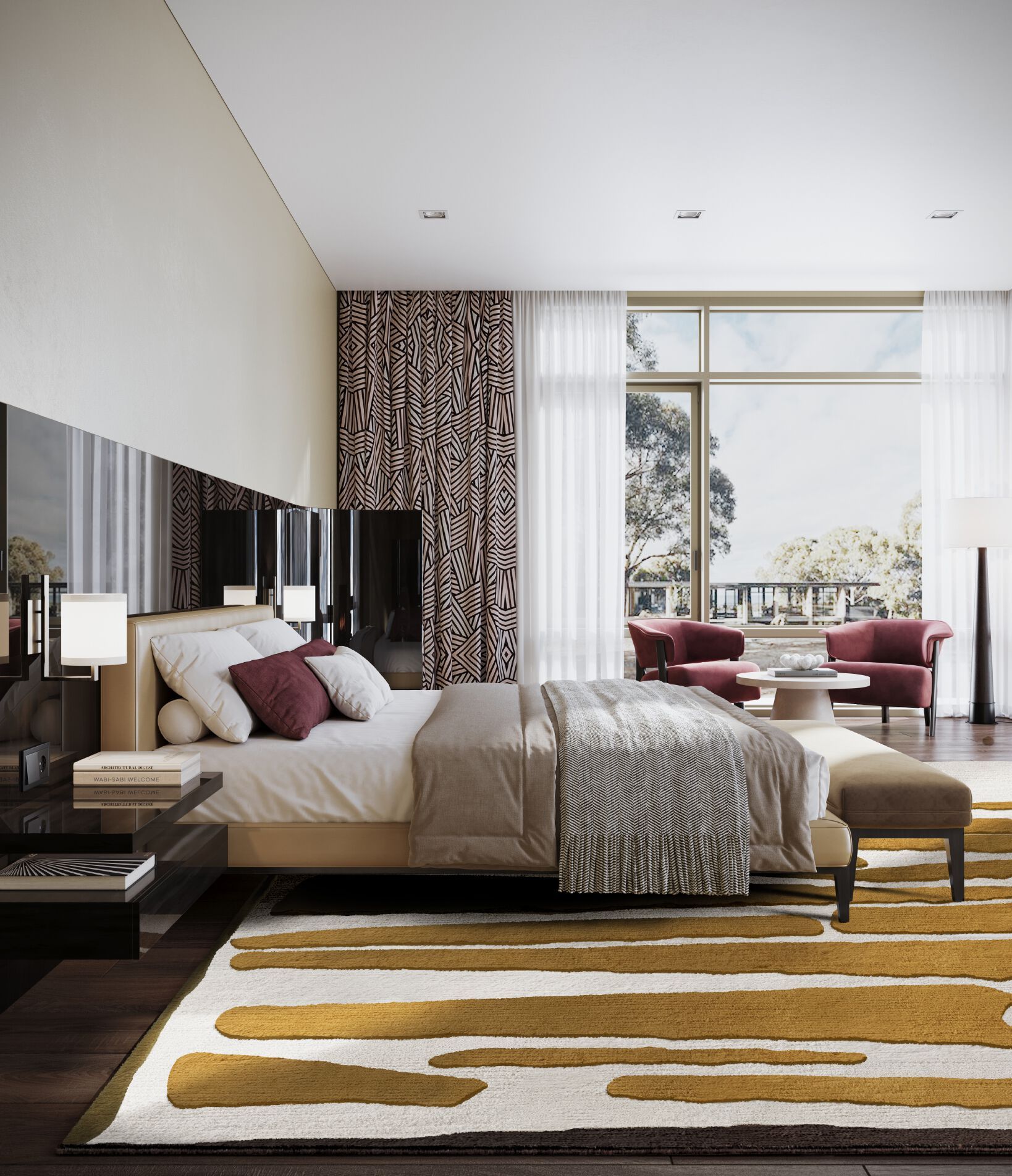 Прямоугольный ковер ручной работы Tapis Rouge стрейч ARCH-00108558 - Вид №1