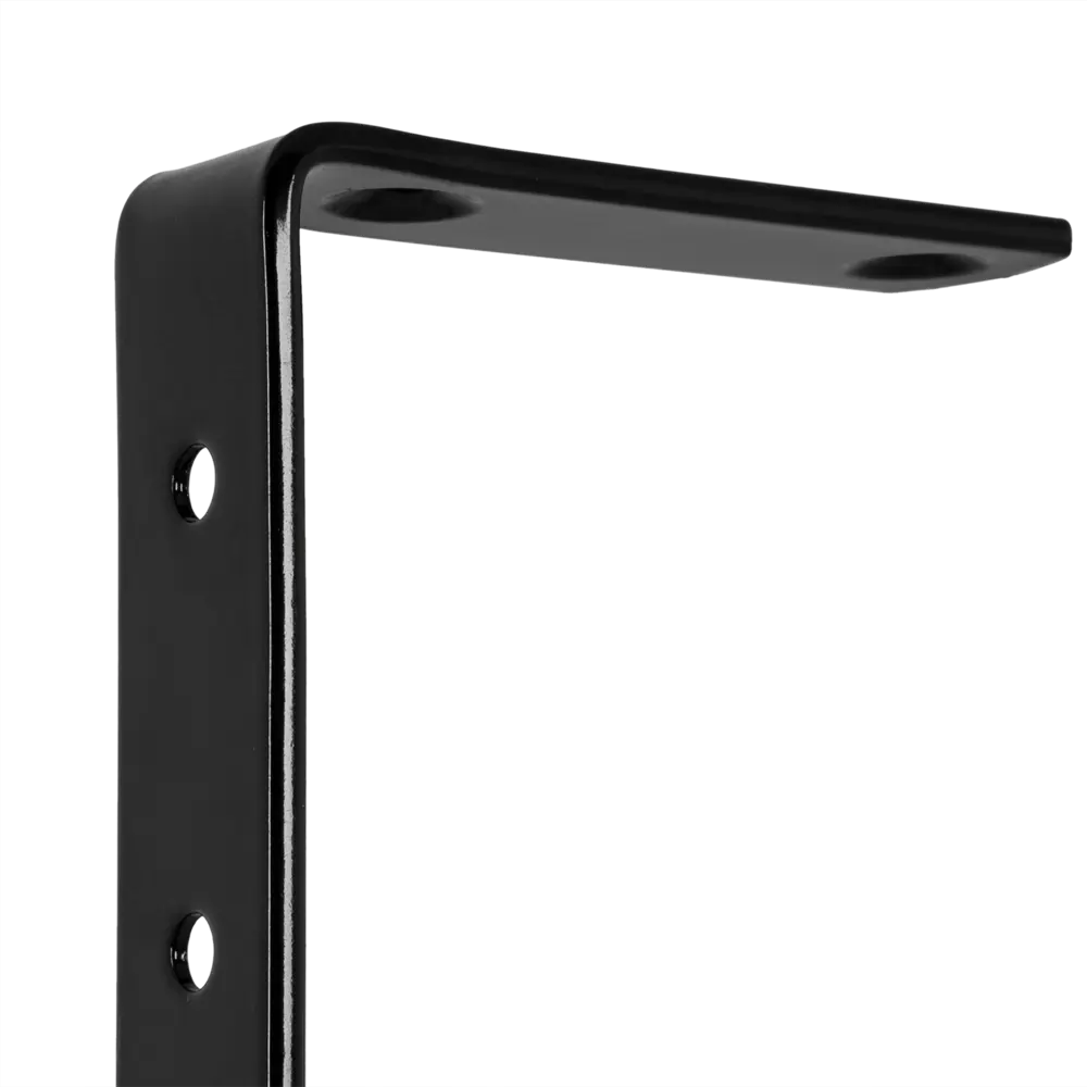 Кронштейн Larvij Angle 7.5x12.5 см сталь нагрузка до 1 кг цвет чёрный 82521848 STLM-2158911 Англ - Вид №1