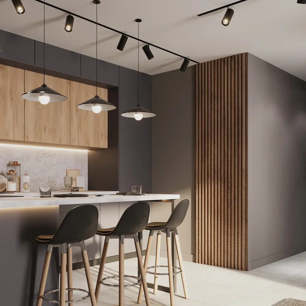 Карниз для кухонного шкафа DELINIA ID София грей 200 см - серый матовый 85837255 STLM-0876909 - Вид №13