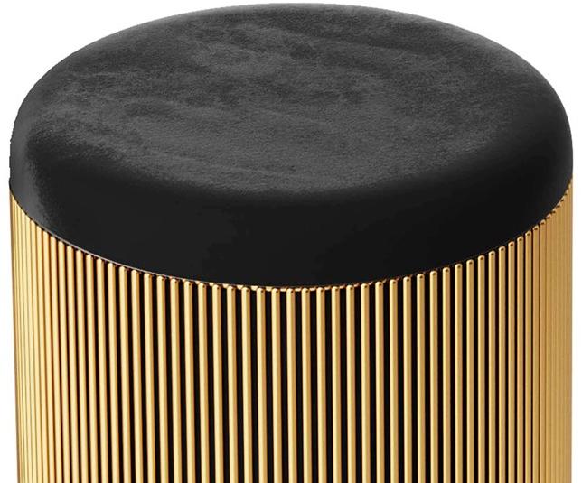 Scarlet Splendour Мягкий круглый металлический пуф Strings St05 - Вид №2