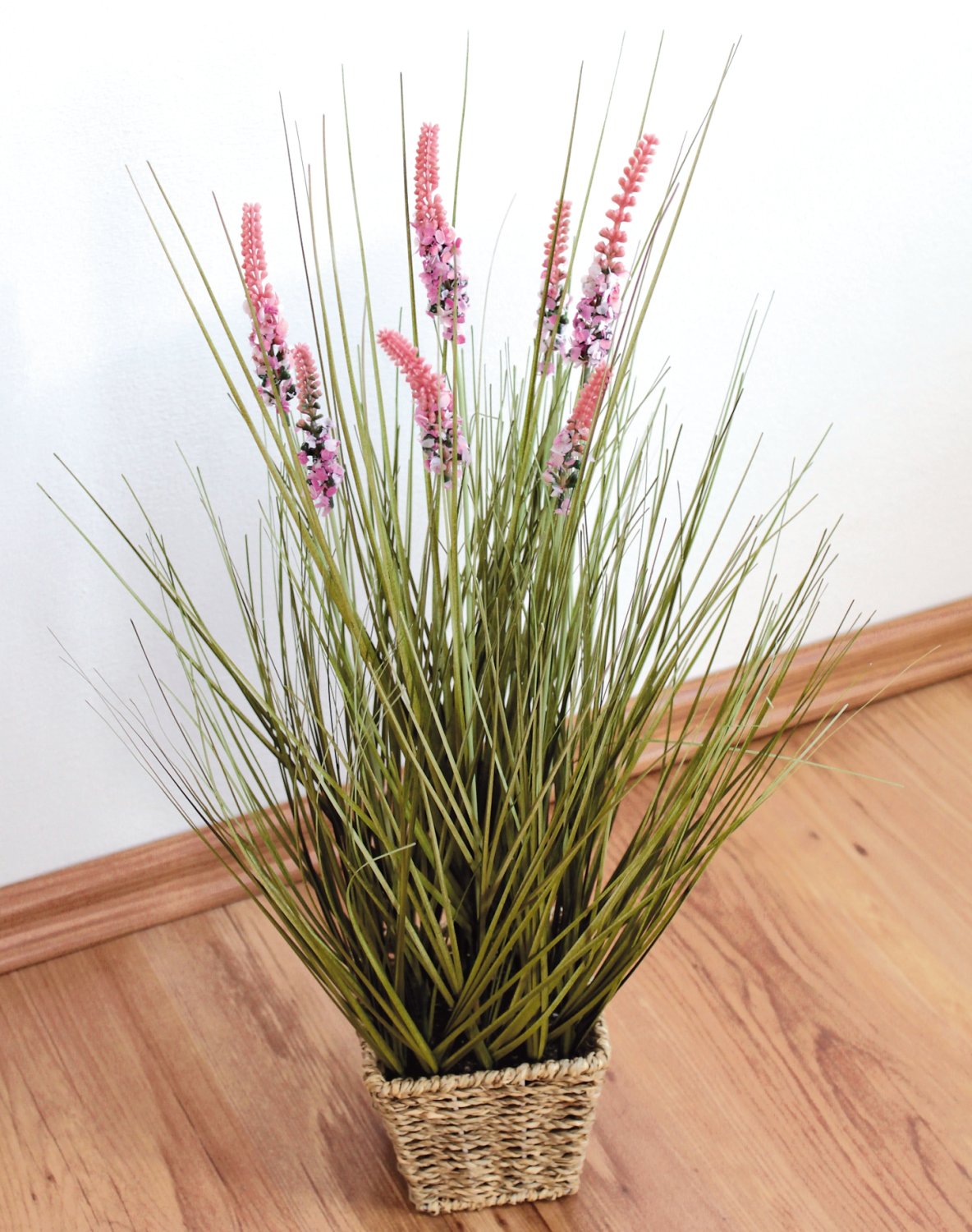 4778 510 a3 Искусственная трава с лавандой, горшечная, 58 см, розовая H-andreas  - Вид №1