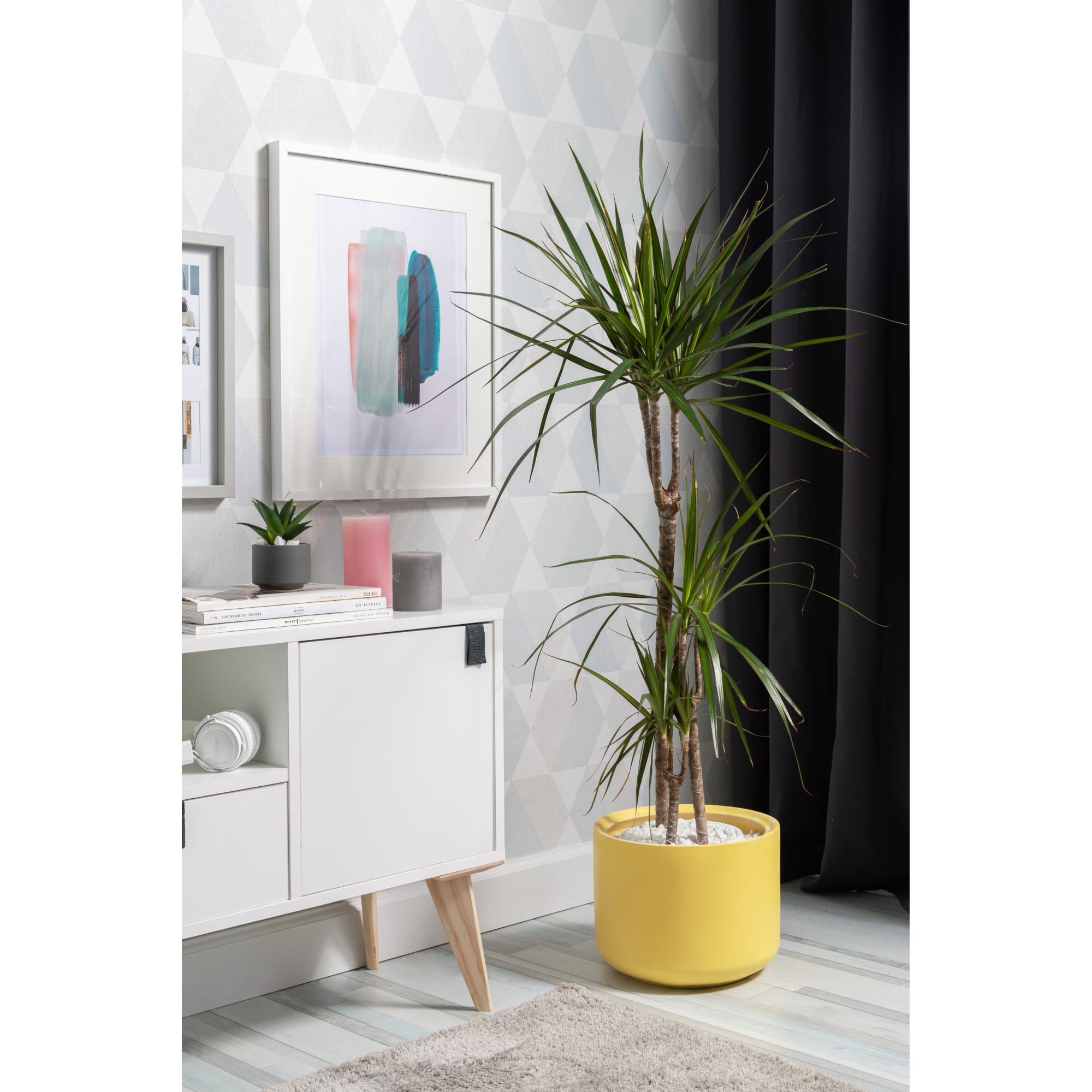 81932575 Горшок цветочный ø29 h29 см v12 л керамика жёлтый Орфей Santreyd - Вид №2