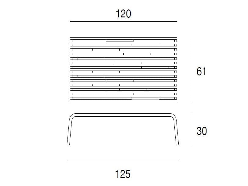 Низкий прямоугольный журнальный столик из массива дерева Pacini & Cappellini Millerighe ARCH-00092132 - Вид №3