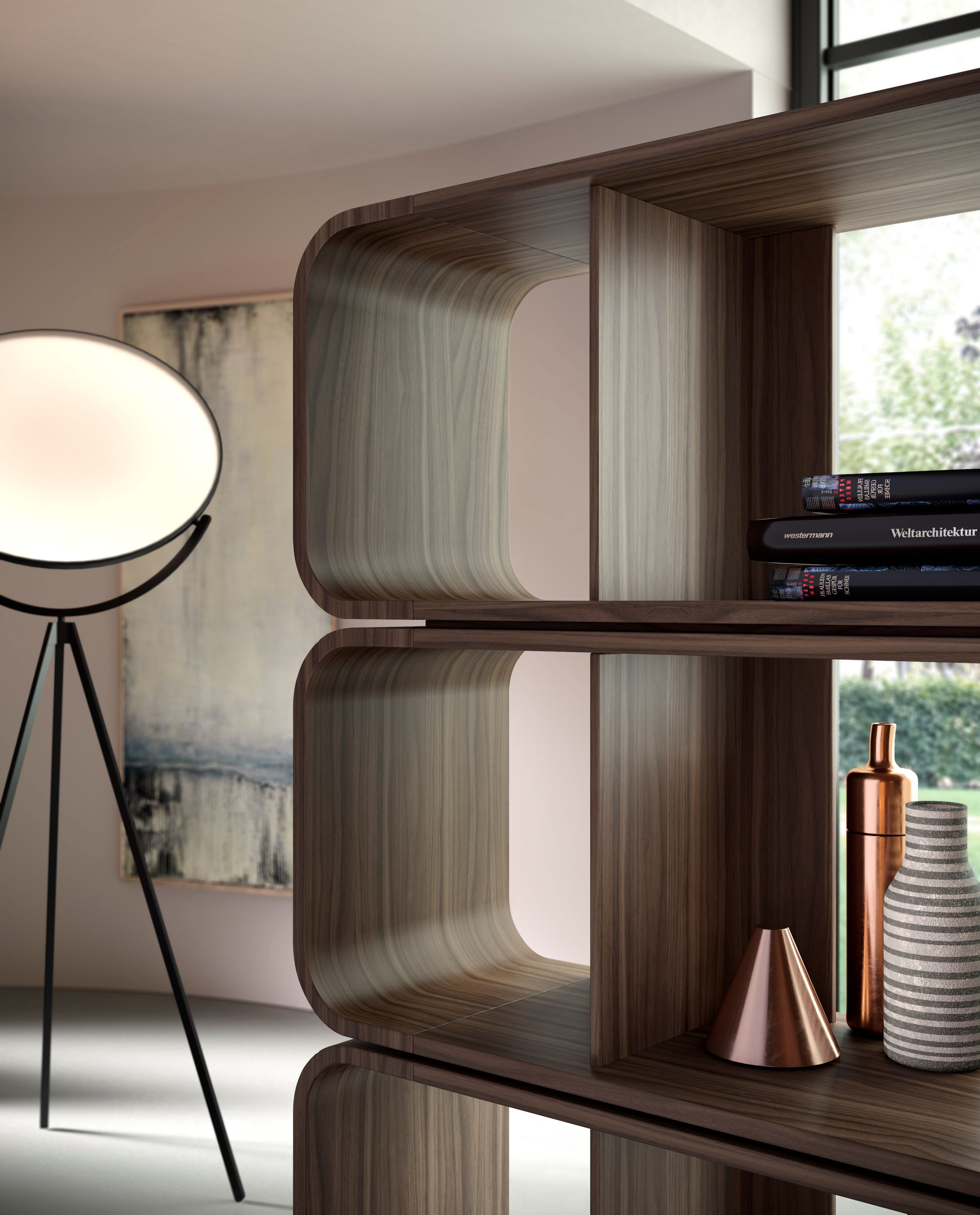 Деревянный книжный шкаф Barba design Round Up ARCH-00020677 - Вид №2