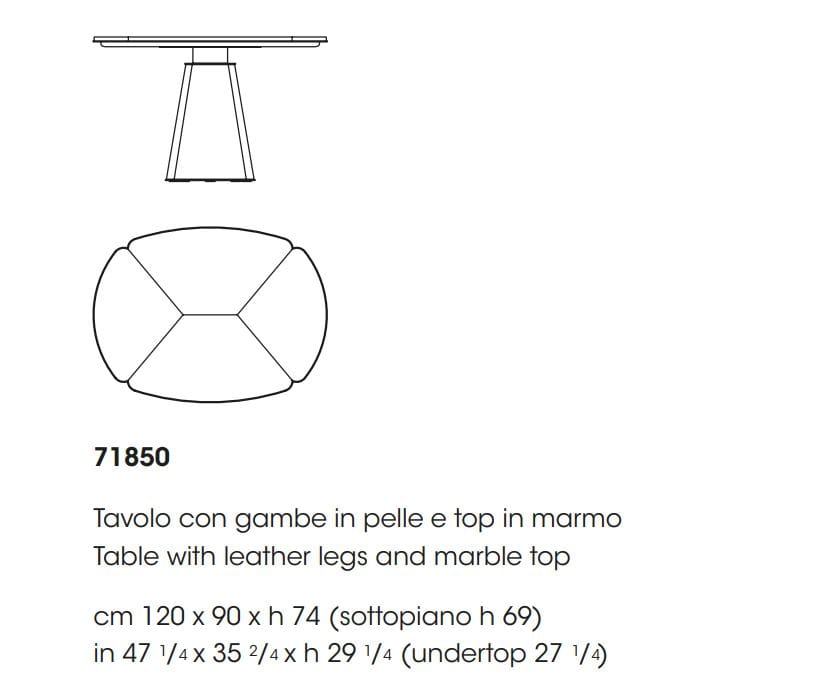 Овальный мраморный стол Giorgetti FLORIA ARCH-00074770 - Вид №5