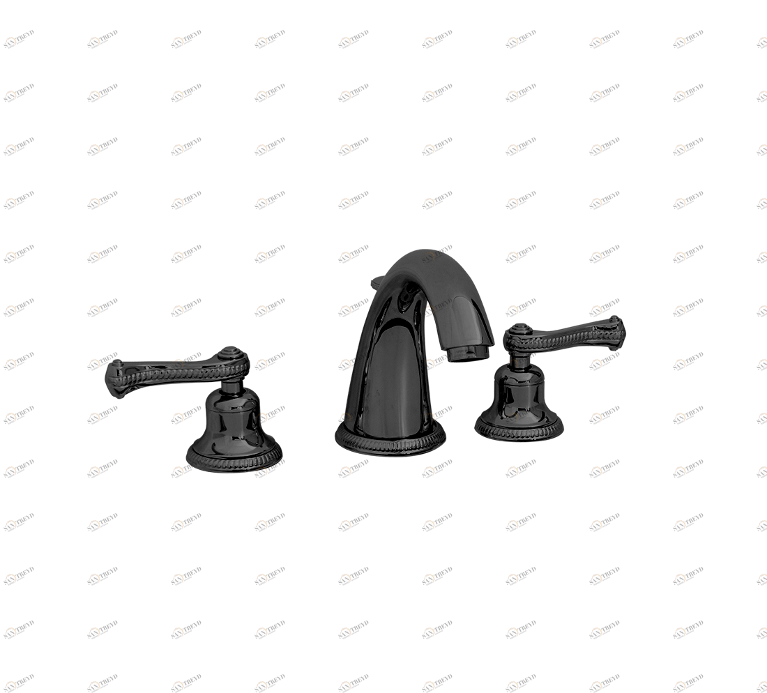 Gentry Home Смеситель для умывальника на три отверстия с выдвижным краном Tiffany Темный никель GH101751