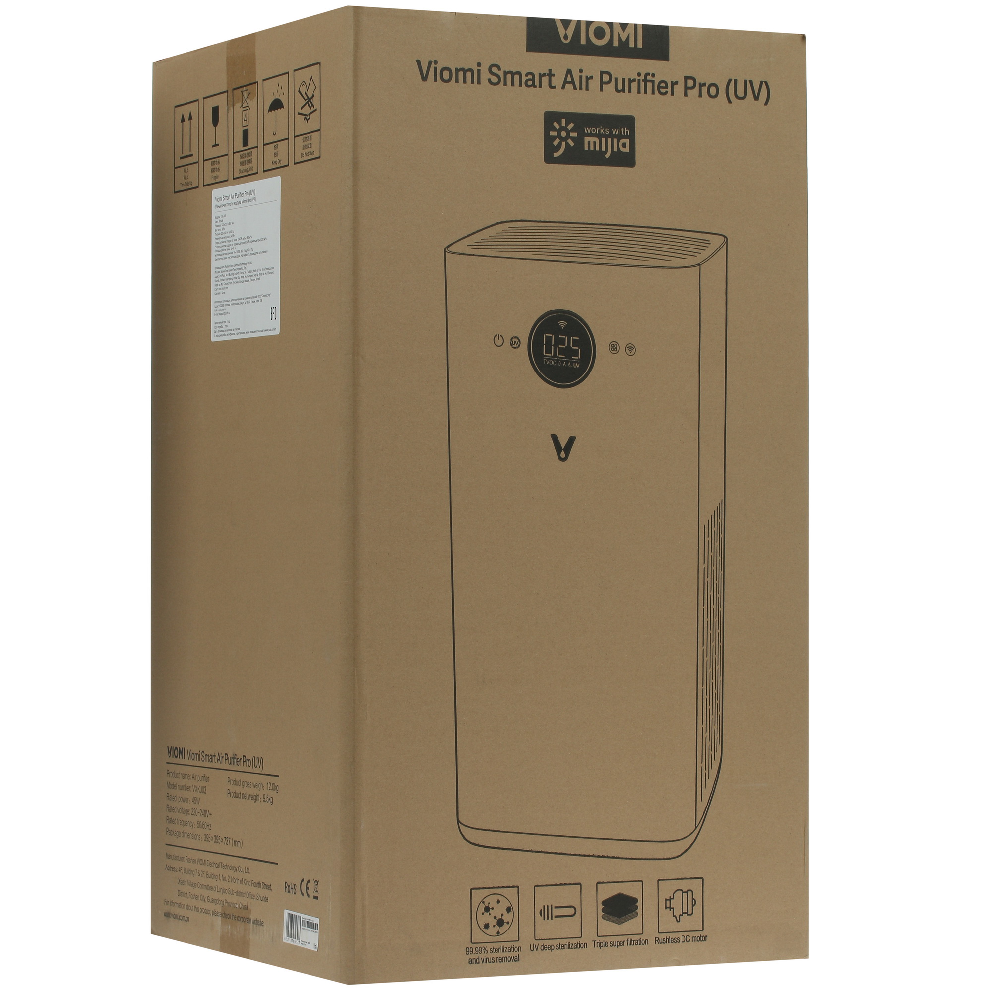 5329981 Очиститель воздуха Viomi Smart Air Purifier Pro (UV) белый STDN-0025398 - Вид №8