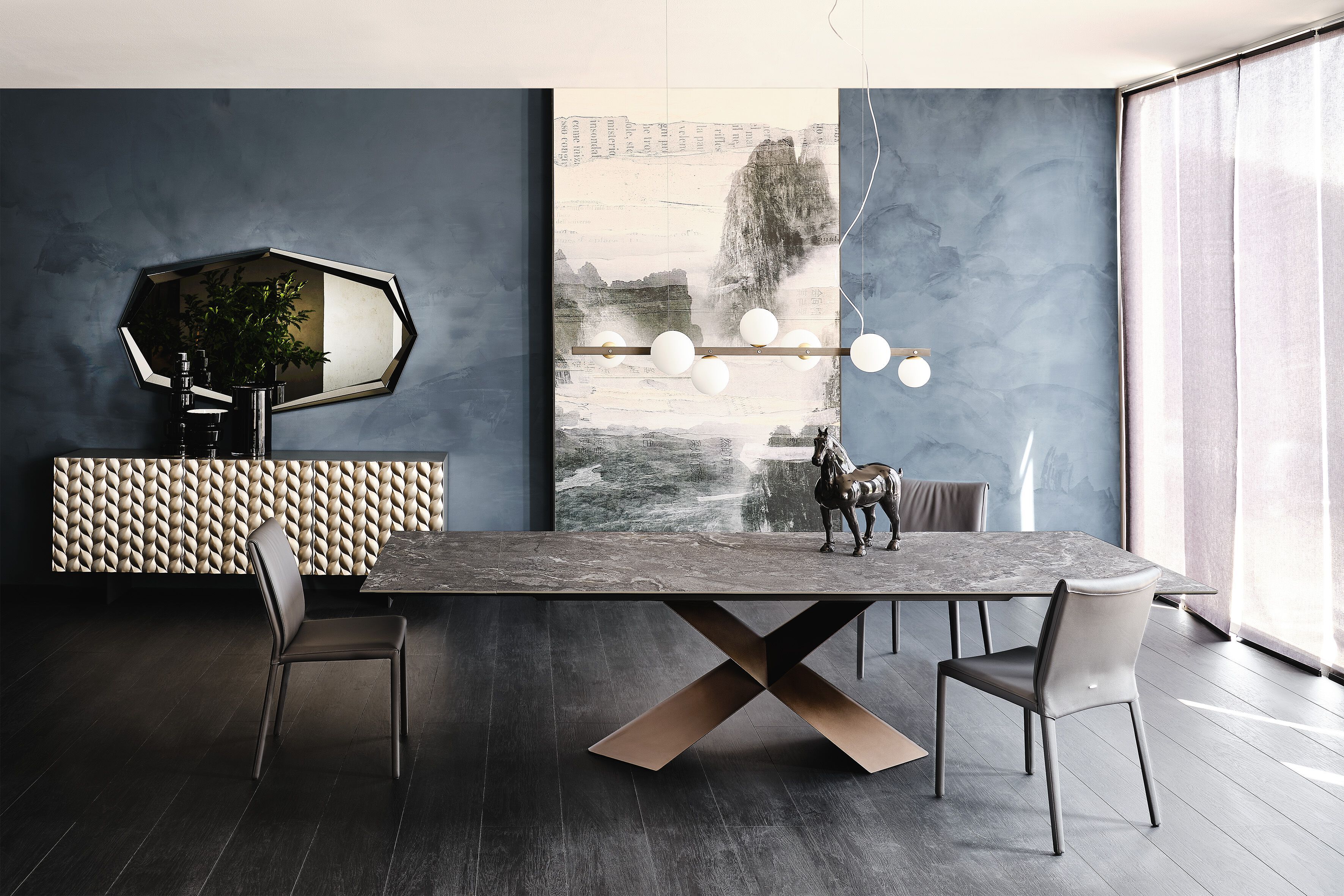 Керамический прямоугольный выдвижной стол Cattelan italia Tyron ARCH-00029446 - Вид №4