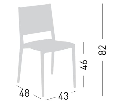 Штабелируемый стул из инженерного пластика GABER Kalipa ARCH-00067958 - Вид №7