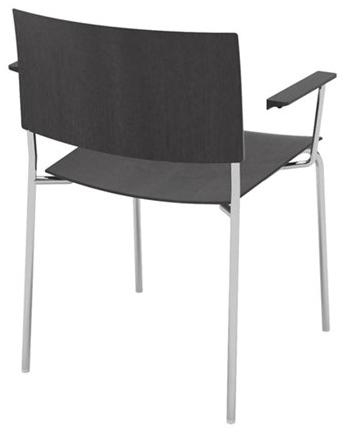 Andreu World Стул штабелируемый из дуба с подлокотниками и открытой спинкой Sit So1208 - Вид №2