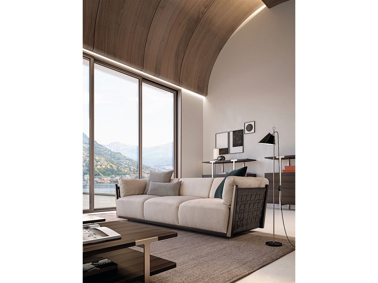 Диван из ткани и эвкалипта Turri Net ARCH-00126668 - Вид №2