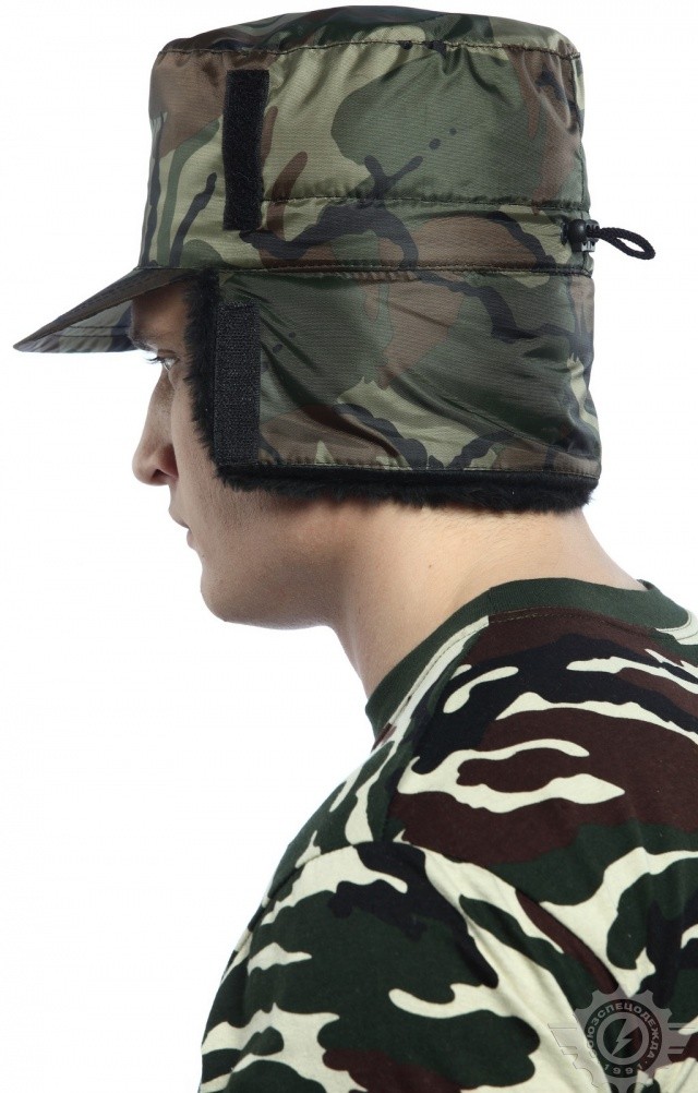 61454 Кепи "Охранник" зимняя камуфляж зеленая  Головные уборы  размер 56 Спецодежда  - Вид №5