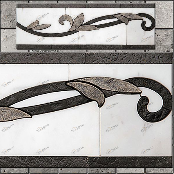 БОРДЮР ИЗ МРАМОРА LN-6 SKALINI FLORAL LN6