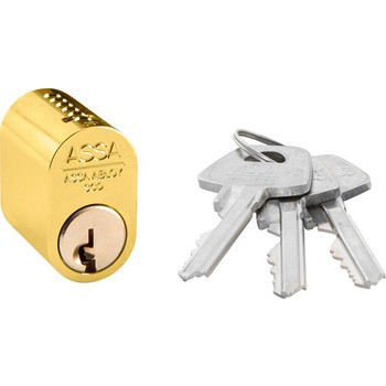 Овальный цилиндр ASSA 1301 ANT с тремя ключами ASSA ABLOY LK01-520 - Вид №1