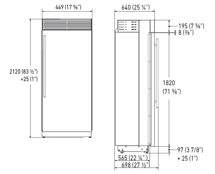 Встраиваемый вертикальный морозильник FHIABA X-Pro ARCH-00118960 - Вид №4
