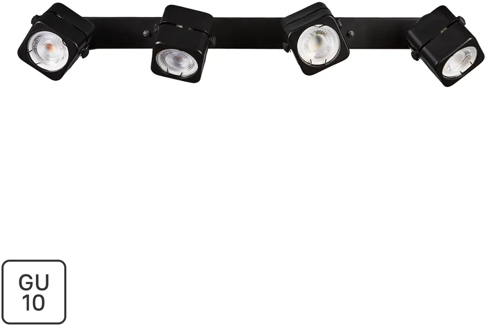 Arte Lamp Misam - поворотный спот на 4 лампы GU10, черный 82556071