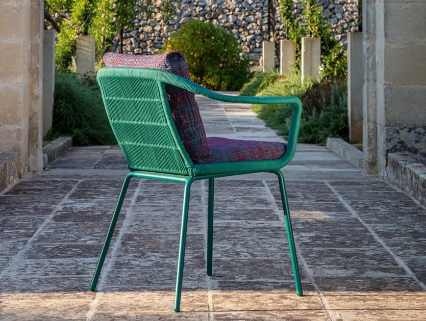 Talenti Стул из ткани с подлокотниками и встроенной подушкой Cruise alu Crualupp - Вид №3