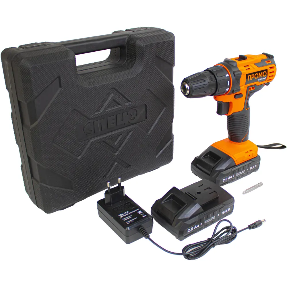 Аккумуляторная дрель-шуруповерт Спец Промо БДА-18П с двумя батареями 87767524 STLM-0075622 - Вид №4