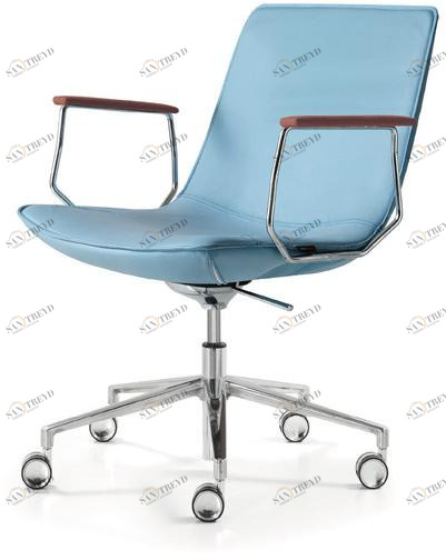 Quinti Sedute 5-спицевое вращающееся кожаное офисное кресло с подлокотниками Amelie sun-id-1358873