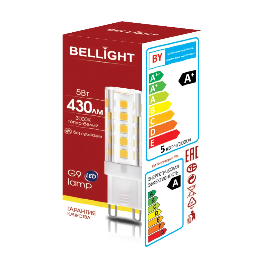 Светодиодная лампа BELLIGHT G9 с теплым белым светом для уютного интерьера 88297902 STLM-1399156 - Вид №3