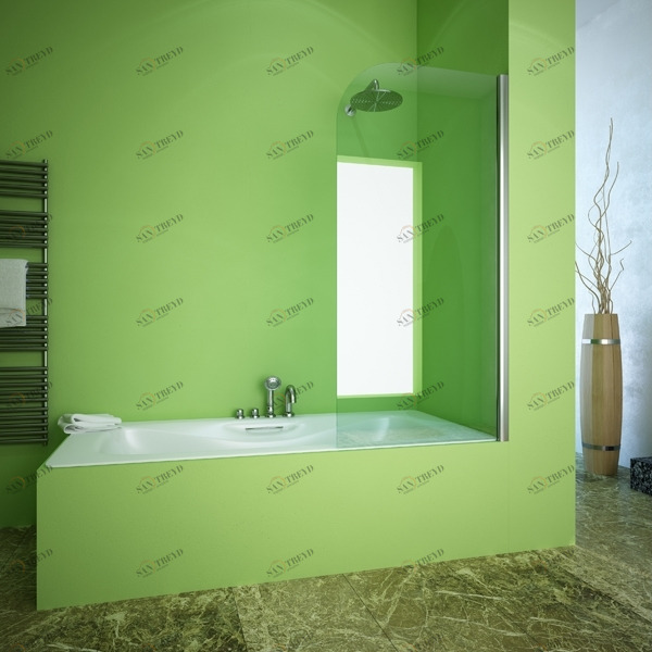 100X150GV601A Душевое ограждения на борт вынны GUTEWETTER Германия LUX