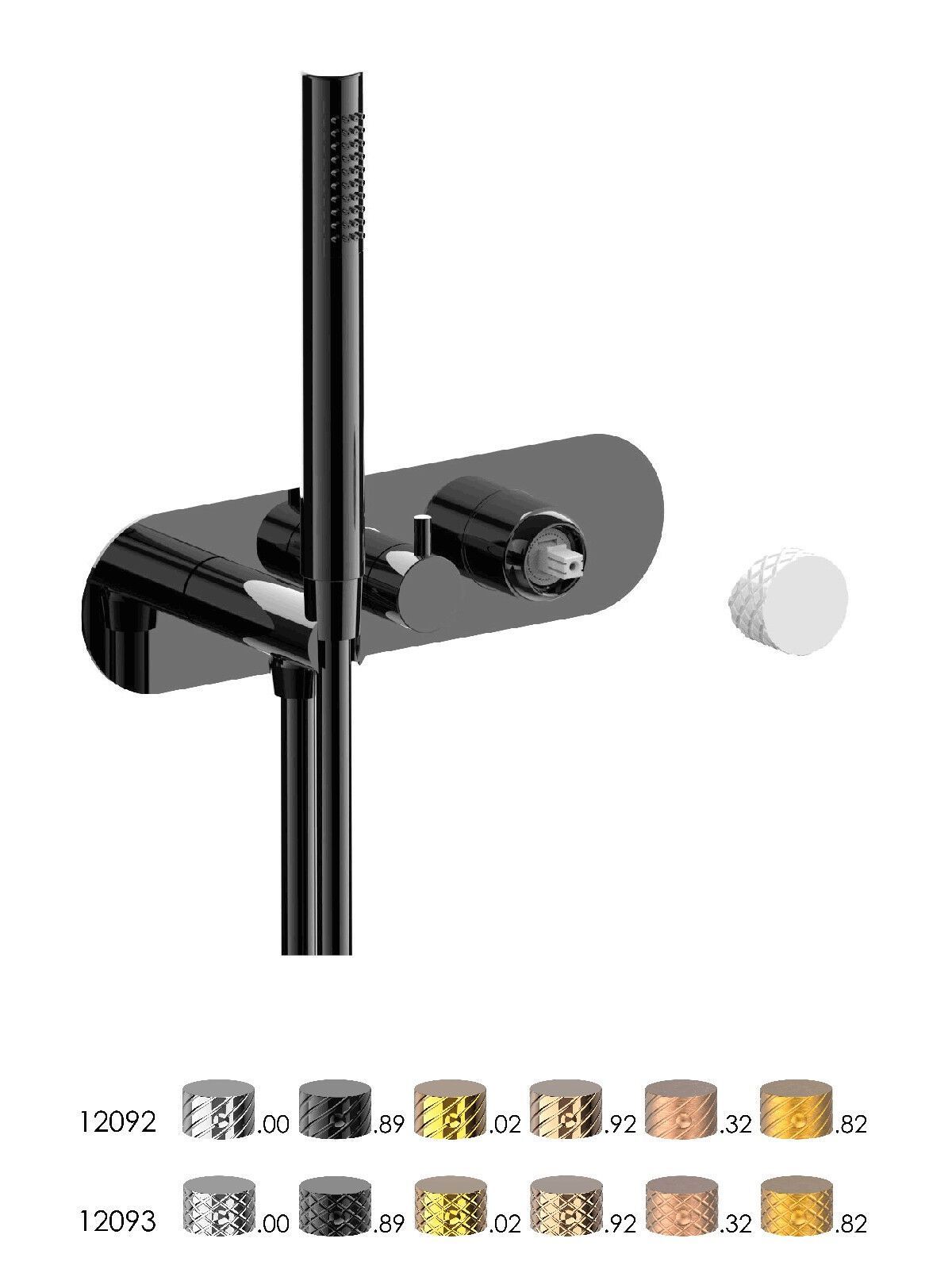 Однорычажный смеситель для душа с 3 отверстиями и ручным душем Rubinetterie Frattini Pepe XL ARCH-00031993 - Вид №13