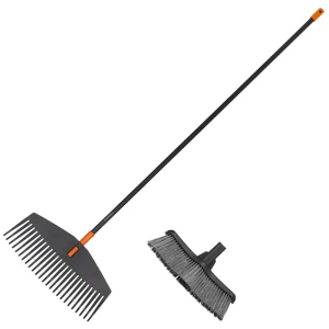 Набор Fiskars Solid грабли веерные 25 зубьев, метла для уборки 82599622 STLM-2068937